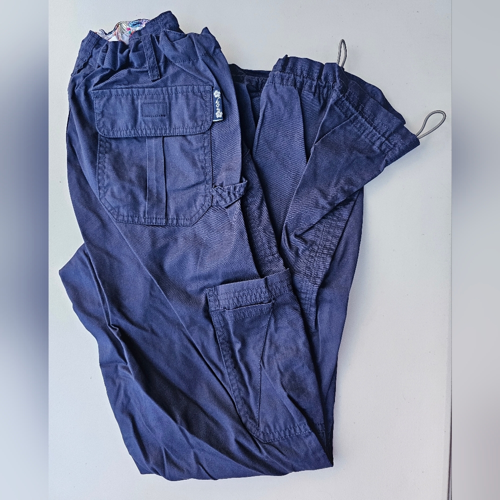 Koi Navy Blue Straight Leg Scrub Pants